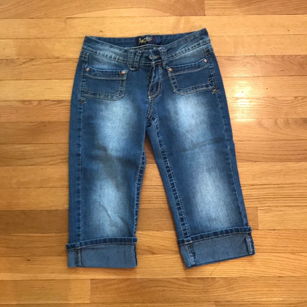 Angel Stretch Jean Capris Sz 5
